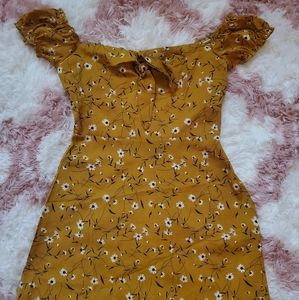 Cute floral yellow dress